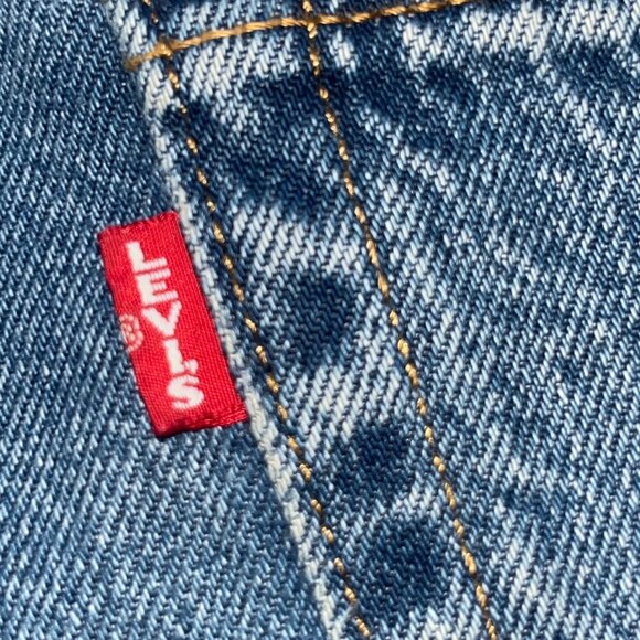LEVI'S RE-RELEASE BIG E BAGGY DAD ULTRA WIDE LEG BLUE DENIM JEANS  EUC - W25 L32 - Picture 8 of 11